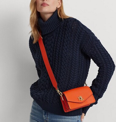 RALPH LAUREN Small Leather Tayler Convertible Crossbody Bag