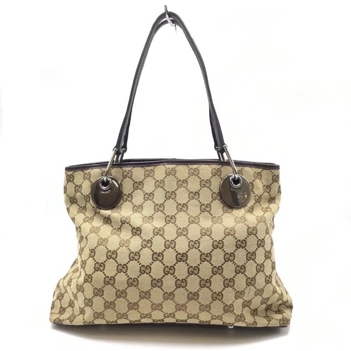 Sac à main fourre tout Gucci GG Supreme 120837 001998 marron GG toile cuir femme