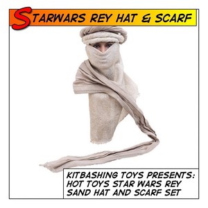 HOT TOYS Star Wars Rey Sand Hat and Scarf Set MMS336 fit 1/6 12 in scale Female | eBay