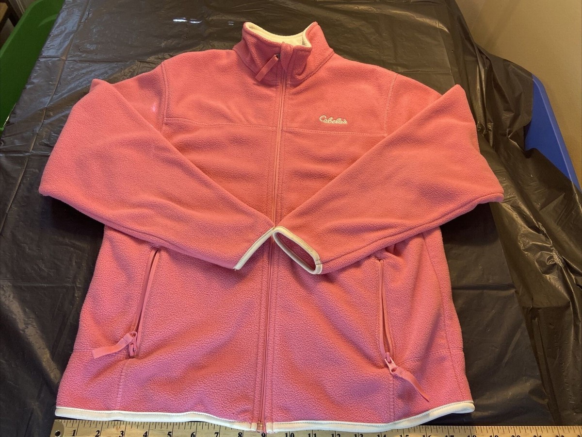Cabelas Pink Fleece Full Zip Jacket Size Small StillWater Supply