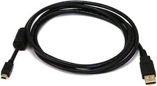 3-Feet USB 2.0 a Male to Mini-B 5Pin Male 28/24AWG Cable with Ferrite Core Gold