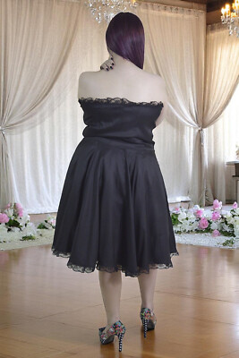 strapless open back dress Midi Corset Dress Flowy Slit Lace Up Prom Style Summer Dress – Satin & Sox
