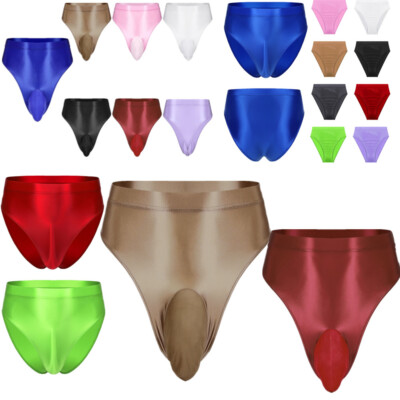 Men Sexy Pouch G-string Thongs Jockstrap Swim High Rise Bikini Briefs Underwears
