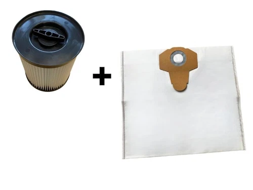 1x Filter + 10x Vliesbeutel geeignet für Parkside -  PWD25 A1 / PWD 25 A2