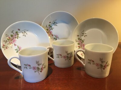 Giraud Limoges - Bailey Banks & Biddle Co. - Set of 3 Demitasse Cups & Saucers