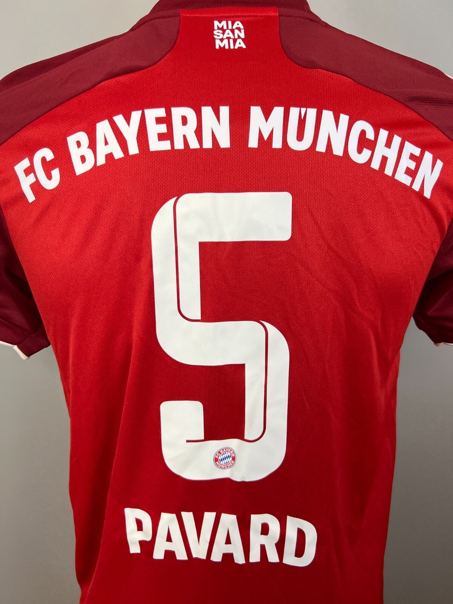 BAYERN MUNICH 2021 2022 PAVARD HOME SHIRT FOOTBALL SOCCER