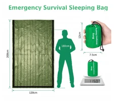 Waterproof Lightweight Thermal Emergency Sleeping Bag Bivy Sack - Survival Blank