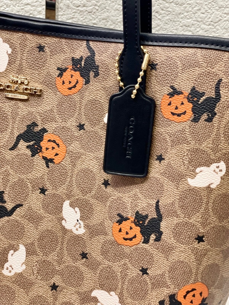 NWT Coach City Tote In Signature Canvas With Halloween 2024
