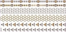 Temporary Flash Disposable Tattoo Classic Gold Silver 6 Pcs. Bracelet Chain New