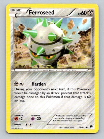 2016 Pokemon Card XY Breakpoint Ferroseed 79/122