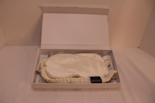 Beckham Hotel Collection Silk Sleep Mask 2 Pk, 100% Mulberry Silk, White Ivory - Picture 4 of 4
