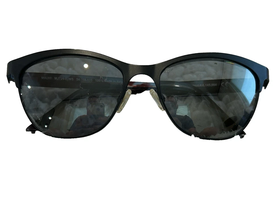 Gafas de sol Maui M Maui Popoki azul y rojo patrón de caparazón de tortuga MJ729 Foto 2 de 4