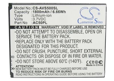 Replacement Battery For Highscreen 3.7v 1800mAh / 6.66Wh Mobile, SmartPhone Batt