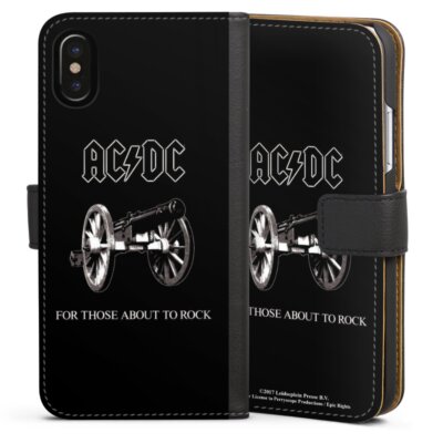 Flip Case Tasche Hülle für Apple iPhone Xs - ACDC For Those About to Rock