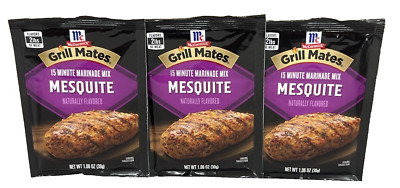 McCormick Grill Mates Mesquite 15 Minute Marinade Mix 1.06 oz (3 Pack)