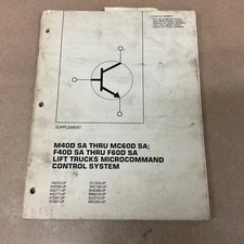 CAT Caterpillar M40D-MC60D SA & F40D-F60D CONTROL SYSTEM SERVICE MANUAL FORKLIFT