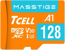 MASSTIGE 128GB Microsdxc Memory Card with Adapter - A1, UHS-I U3, V30, 4K, Micro