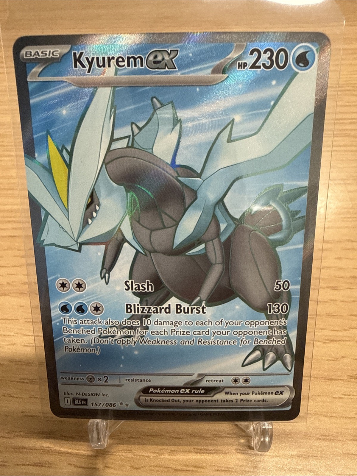 🚀 Pokemon TCG | Kyurem EX # 157/86 Black Bolt Holo NM