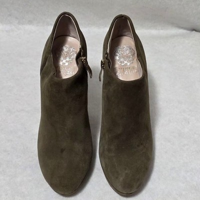 Vince Camuto Elvin Olive Green Suede Platform Booties - Size 6.5M / 36.5