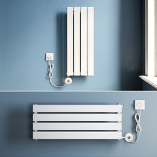 Electric Radiator Wall Mounted Flat Panel Heating Smart WIFI Control Timer White