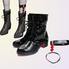 Honkai: Star Rail Sparkle Lace Up Cosplay Shoes Show Pu Thick Soled Boots Gift