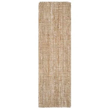 Natural Fiber Beige 3 Ft. X 12 Ft. Solid Runner Rug