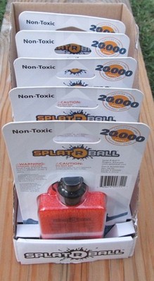 Set of 5 - Splat R Ball - 7.5mm Dehydrated Ammo Orange Beads  100K Rounds NEW