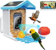 4K Smart Bird Feeder with Camera AI, Solar-Powered Gift for Moms