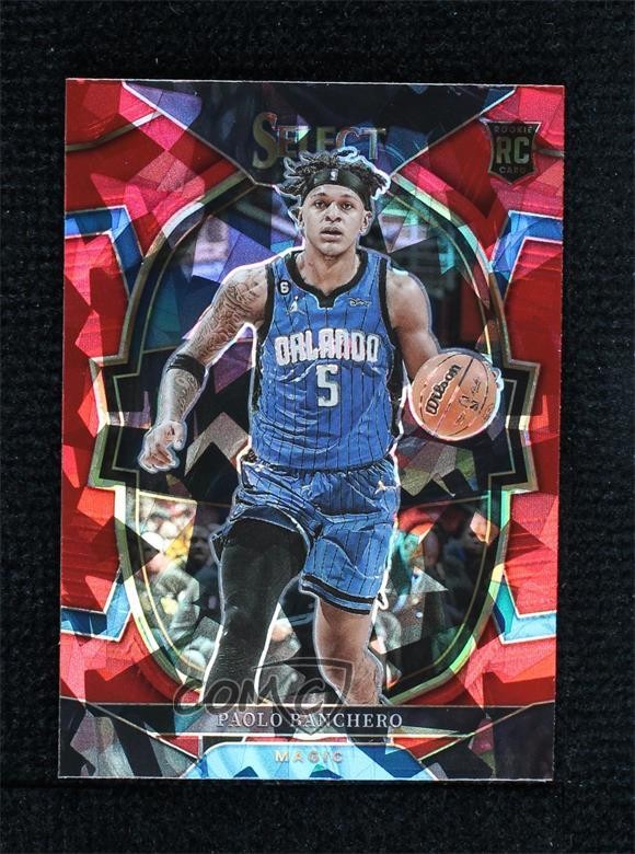 2022 Panini Select Concourse Red Cracked Ice Prizm Paolo Banchero Rookie RC 16nz
