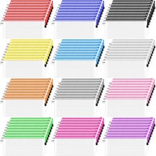 96 Pack Pencil Pouch 12 Colors 9.3"x4.7" Small Mesh Zipper Pouches