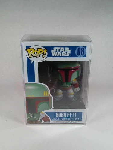FUNKO Pop! 2011 Star Wars Boba Fett 08 BLUE BOX LARGE FONT W/PRO