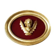 Oval Frame with Cherub Gold Toned Oval Picture Frame French Style for Tabletop