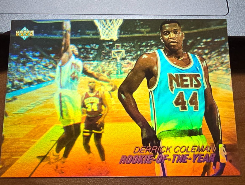 1991-92 Upper Deck Award Winner Holograms #AW7 Derrick Coleman/Rookie of the Ye