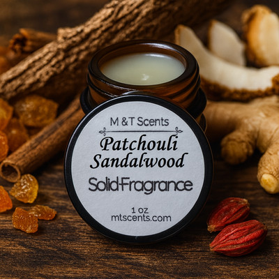 PATCHOULI & SANDALWOOD 1 OZ SOLID FRAGRANCE Vintage Style ~Unisex~ BEST SELLER!