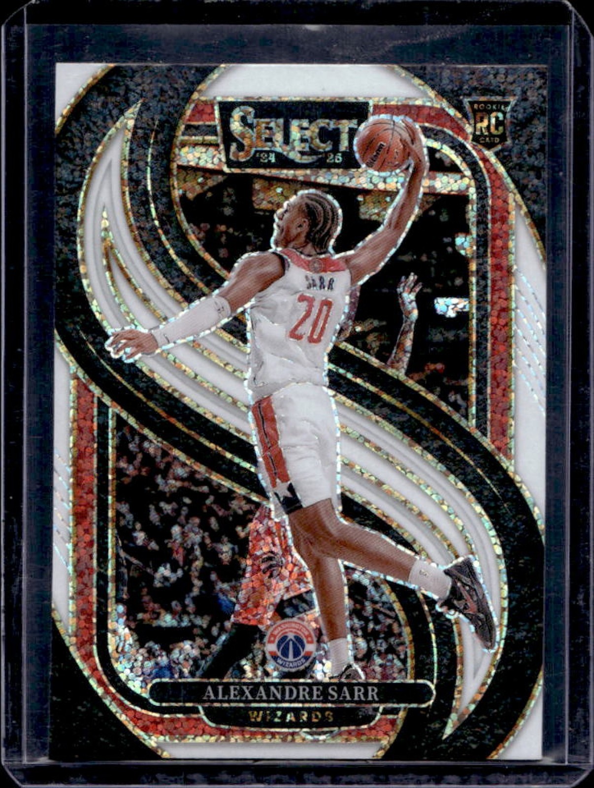 2024-25 Select Alexandre Sarr Premier RC White Sparkle Prizm SP #185 Wizards