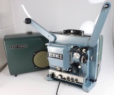EIKI RT-2 16mm FILMPROJEKTOR MIT NEUEN ANTRIEBSRIEMEN MIT LAUTSPRECHERDECKEL