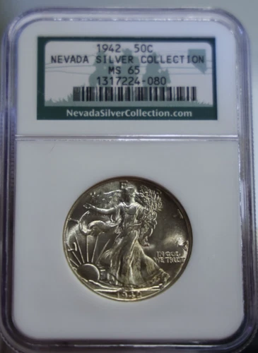 1942 US Walking Liberty Half 50c MS65 NGC Nevada Silver Collection