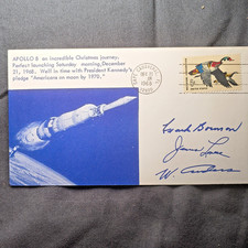 Apollo 8 Launch Cover Crew Signed Frank Borman Jim Lovell William Anders 1968