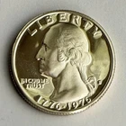 1976s Washington Quarter 90% Silver Proof Uncirculated.