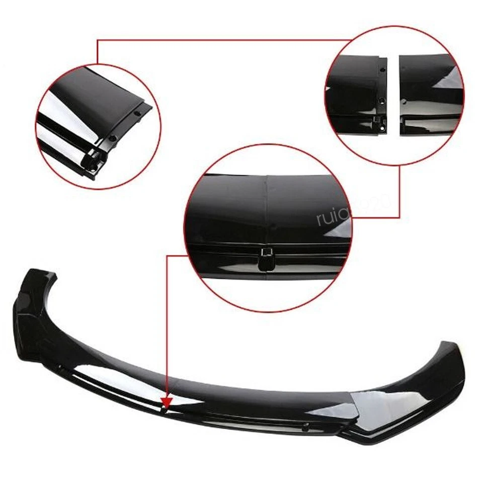 For Renault Megane 04-09 Black Front Bumper Lower Lip Splitter Spoiler Body Kit - Изображение 4 из 4