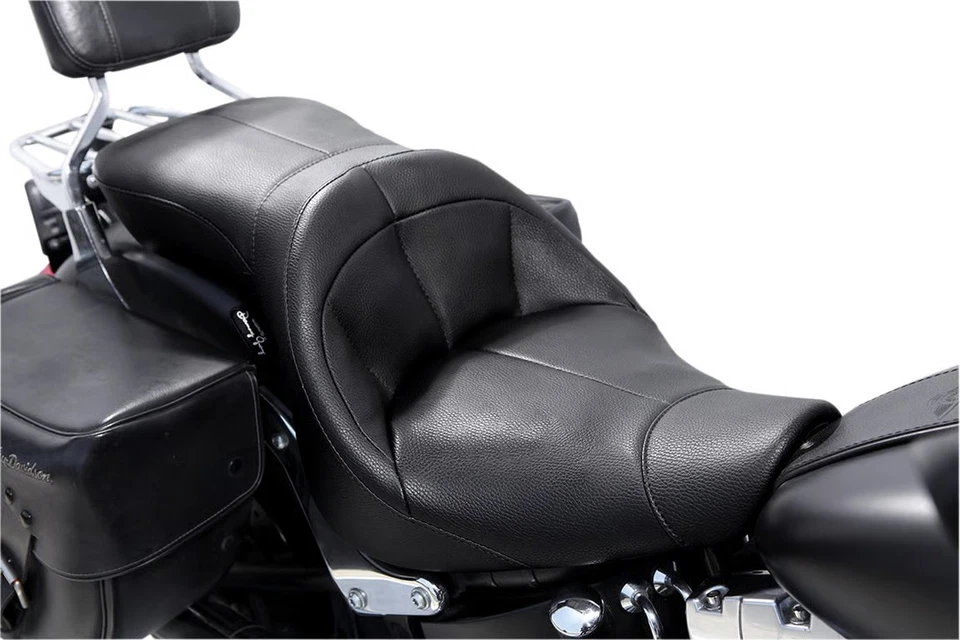 Asiento de aire Danny Gray TourIST 2-Up vinilo negro Harley Davidson FatBoy/Softail Foto 3 de 4