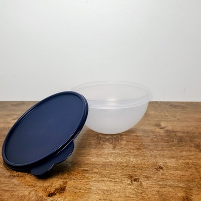 Tupperware Wonderlier Classic Nesting Mixing Bowl 6 Cup Sheer Blue Seal #2520
