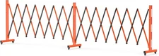 Expandable Garden Fence, 16FT Portable Folding Barricade Gate 16 Feet, Orange