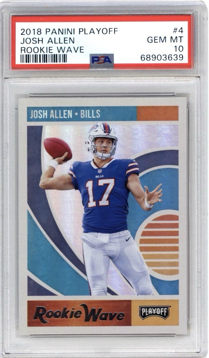 Josh Allen Panini Playoff Rookie Wave #4 Base