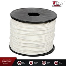 1/8 Inch White Dacron Polyester Rope - 500 Foot Spool Solid Braid Industrial
