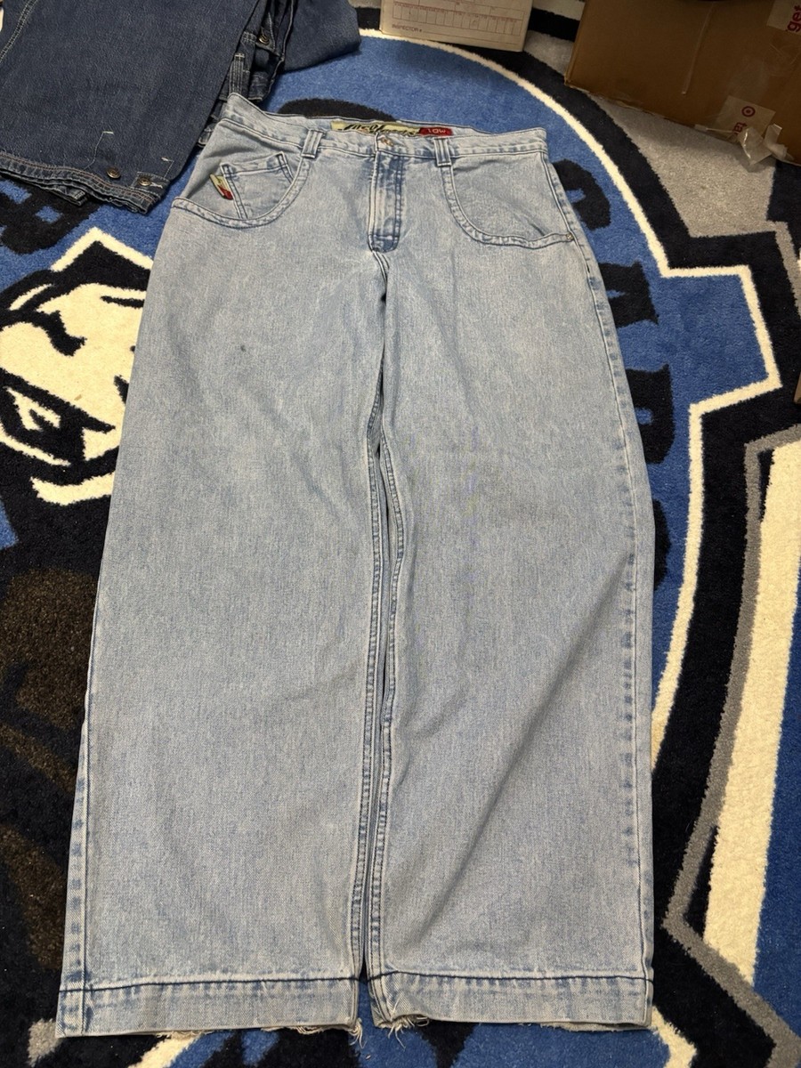 Vintage Jnco Jeans 36 X 32 Denim Light Wash Distressed Crown Jncos