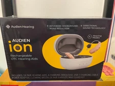 Audien ION Rechargeable OTC Hearing Aids - Brand New in Box