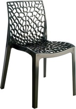 Chaise en plastique perforée GORICA pour hôtel, jardin, intérieur et extérieur, 