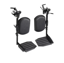 Invacare Wheelchair Elevating Legrests, Composite Footplates, Padded Calf Pads,