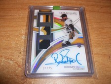 2022 Panini Immaculate MLB Baseball Rodolfo Castro Triple Patch Auto Card 25/25